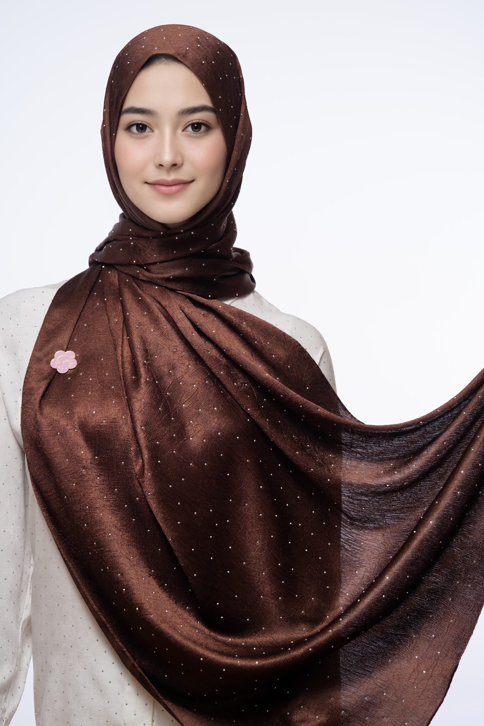 Satin Noor - Qamar Mocha
